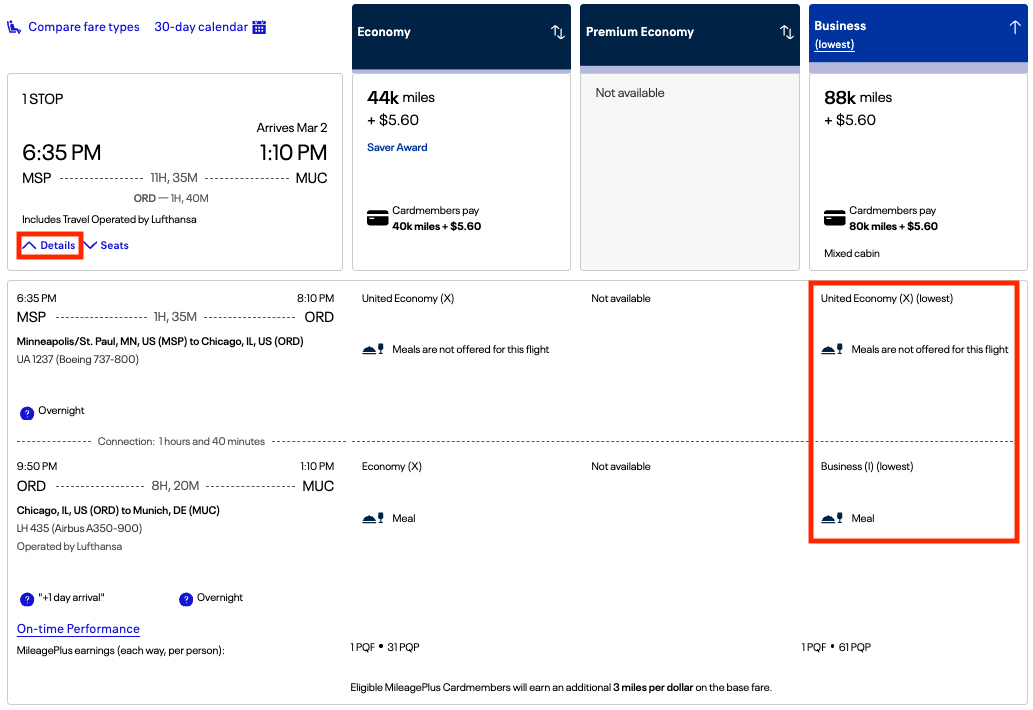 How to Find & Book the Best Deals with United Miles 11 United search flight details
