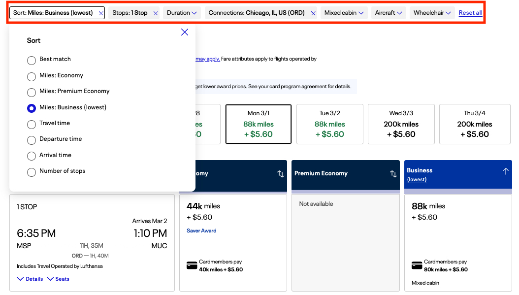 How to Find & Book the Best Deals with United Miles 6 United search filters