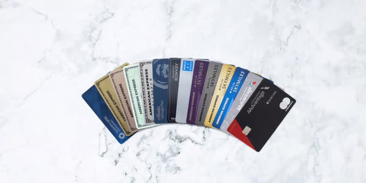 The Extra Mile, June 30: Airport Security is Glowing Up, Last Chance Transfer Bonus & More 5 credit cards spread across a marble counter