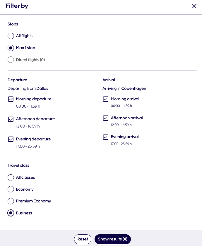 How to Book Award Flights with Finnair Avios 13 Finnair search filters