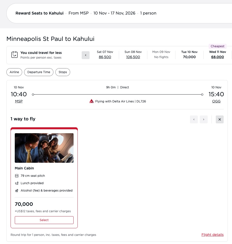 Weighing the Pros & Cons of The Best Ways to Book Delta Flights 3 MSP-OGG Delta booking with Virgin Atlantic