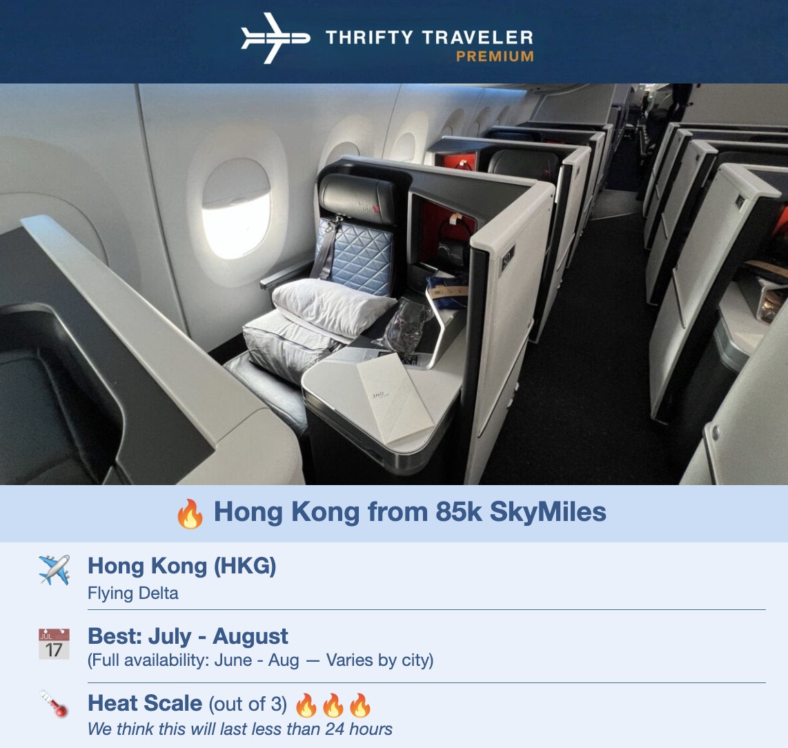 Delta One Sweet Spots You Can Still Book in 2026 5 Delta One SkyMiles to Hong Kong