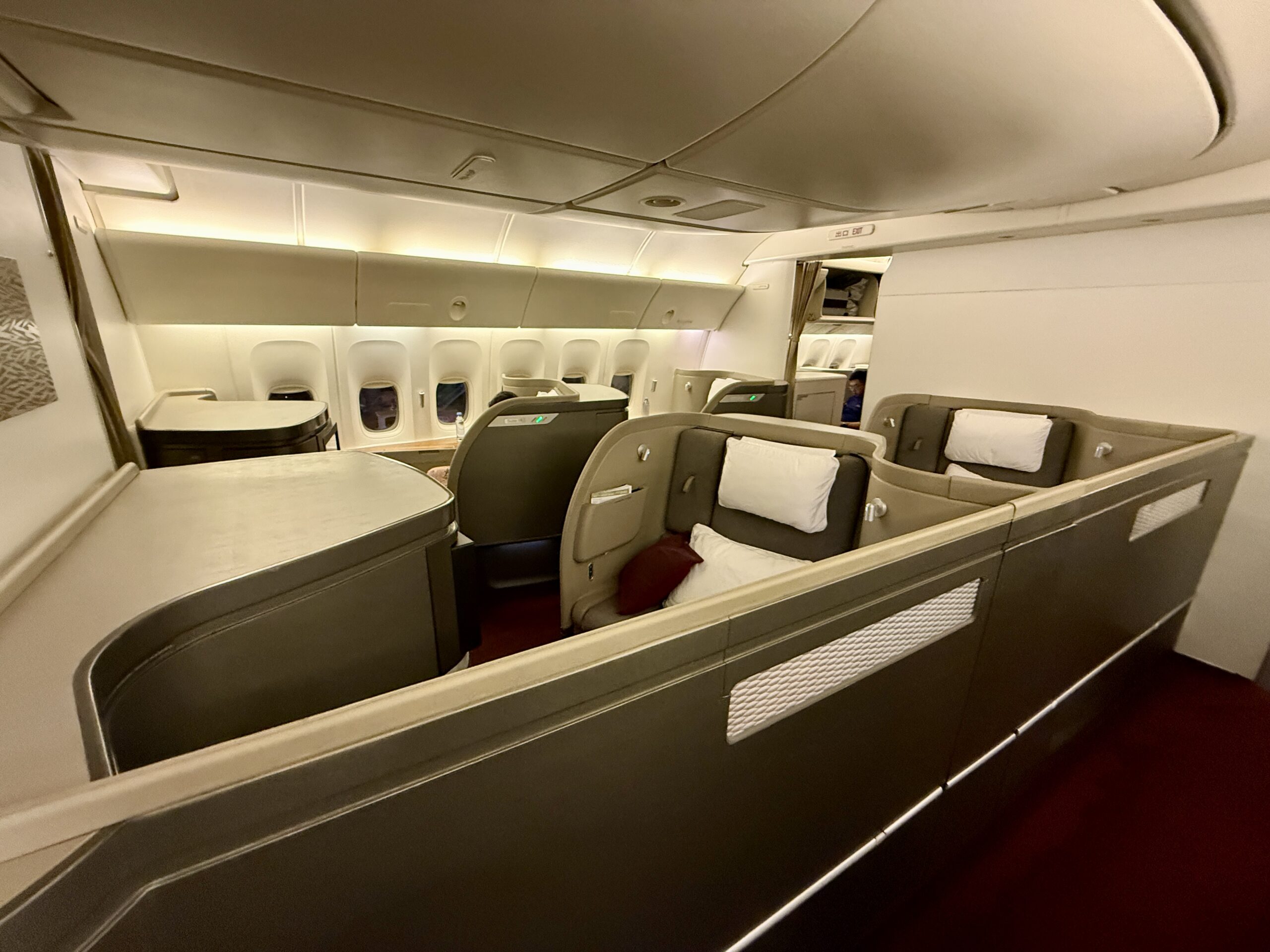 Aging Like a Fine Wine: Cathay Pacific First Class 777 Review 11 four first class seats in cathay pacific first class