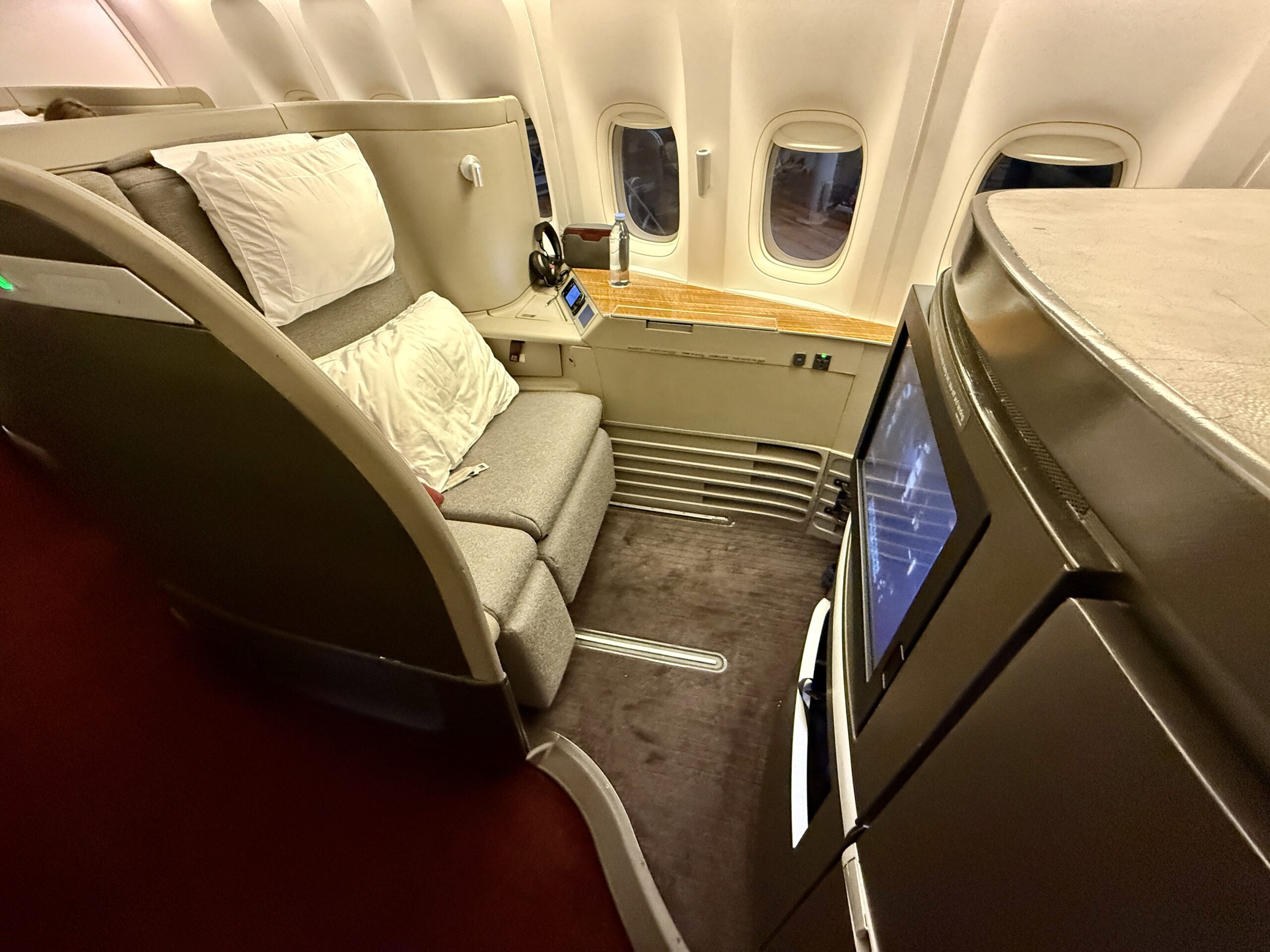 Aging Like a Fine Wine: Cathay Pacific First Class 777 Review 15 cathay first seat 1a scaled