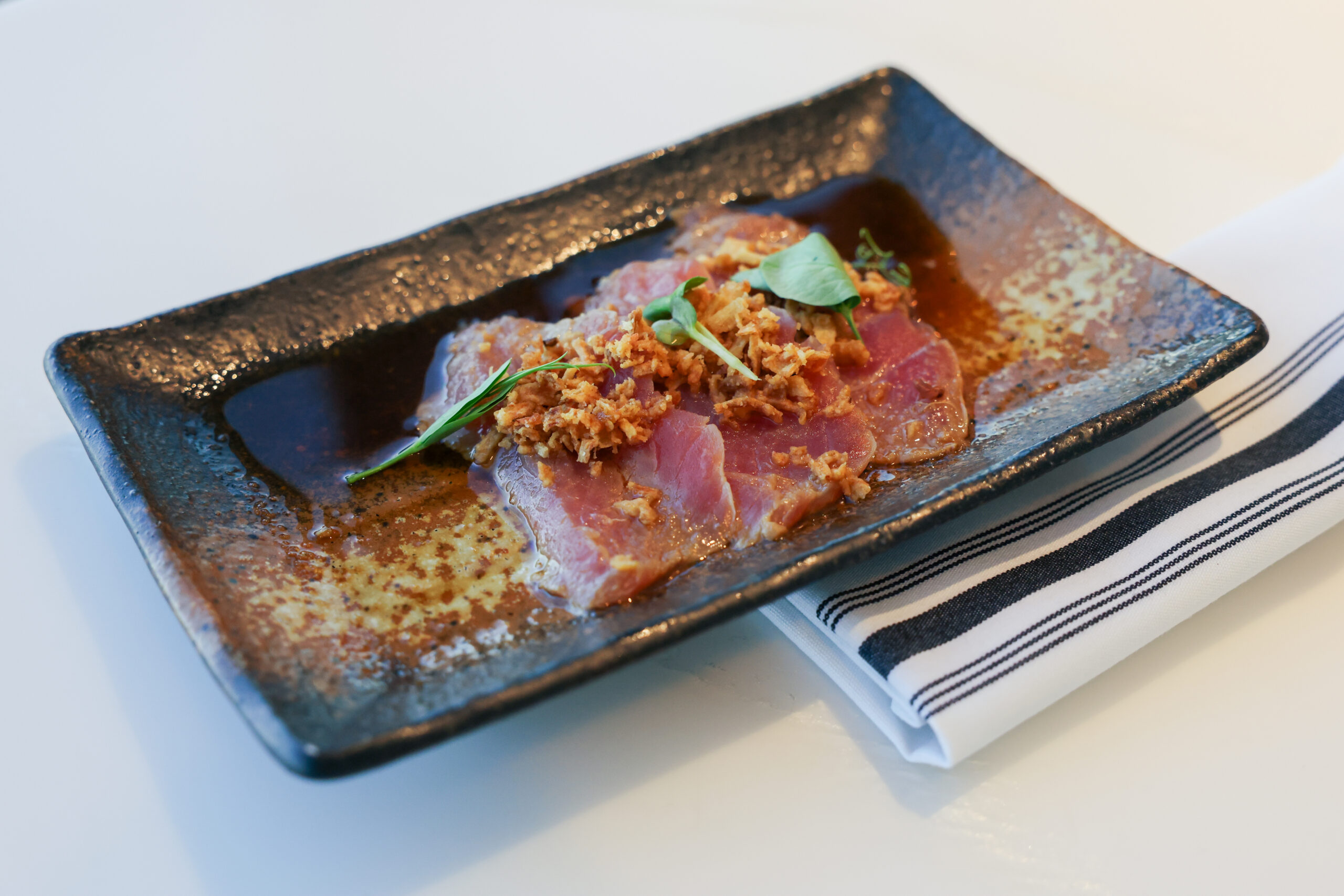 Delta Adds a 2nd (Tiny) Delta One Lounge at LAX 2 Delta One Lounge LAX Food on plate with napkin