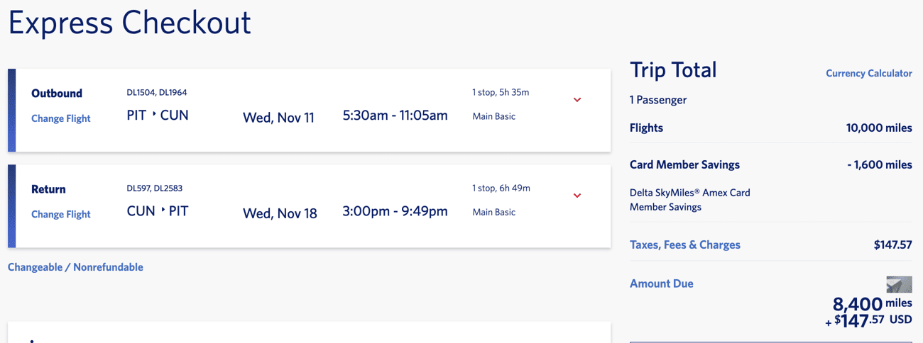 As Other Airlines Clam Up, Delta Keeps Dropping Unprecedented SkyMiles Deals 6 delta flight from pittsburgh to cancun for 8,400 skymiles