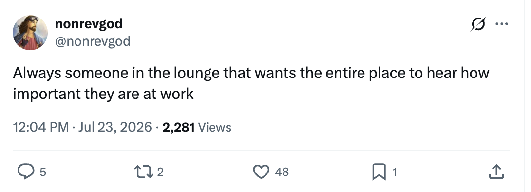 The Extra Mile, July 24: A Trick for Cheap Flights to Hawaii, Hong Kong from 29K SkyMiles Roundtrip & More 12 X Post from @nonrevgod: Always someone in the lounge that wants the entire place to hear how important they are at work
