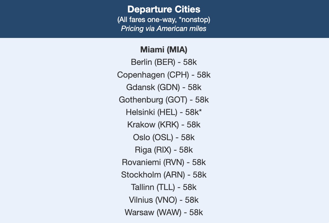 Some Ultra-Rare Biz Class Awards Are Making a Comeback, But Why? 7 Finnair cities list