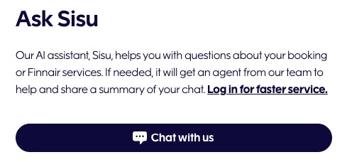 How (& When) To Call or Chat with an Agent to Book Your Flight 1 Finnair agent Sisu