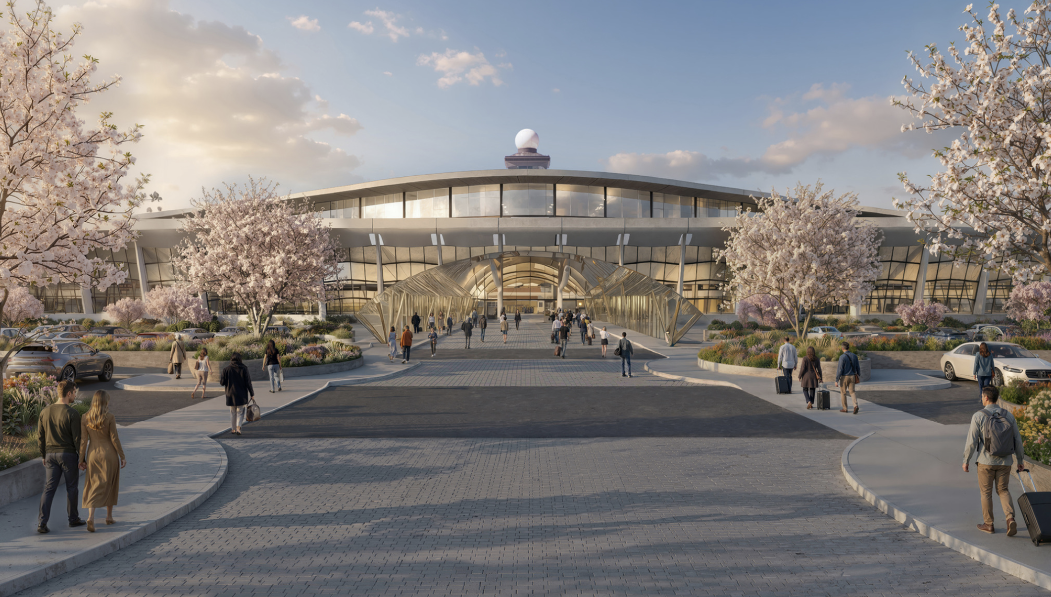 Exclusive: First Look at Trump's $20B Dulles Overhaul (Details & Renderings) 1 rendering of dulles airport renovations