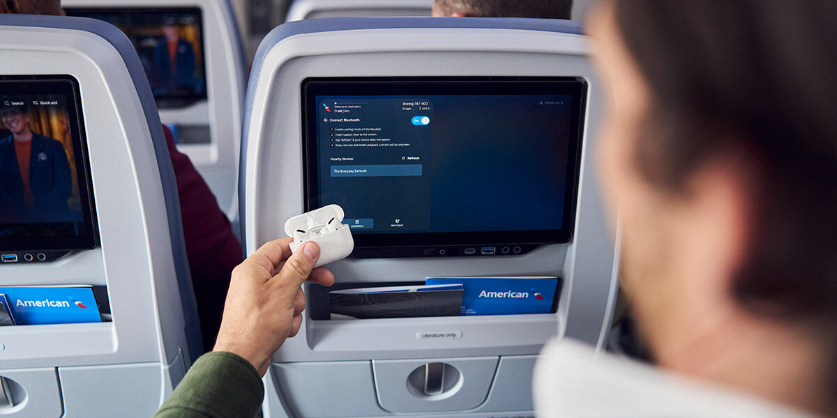 American Airlines seatback screens