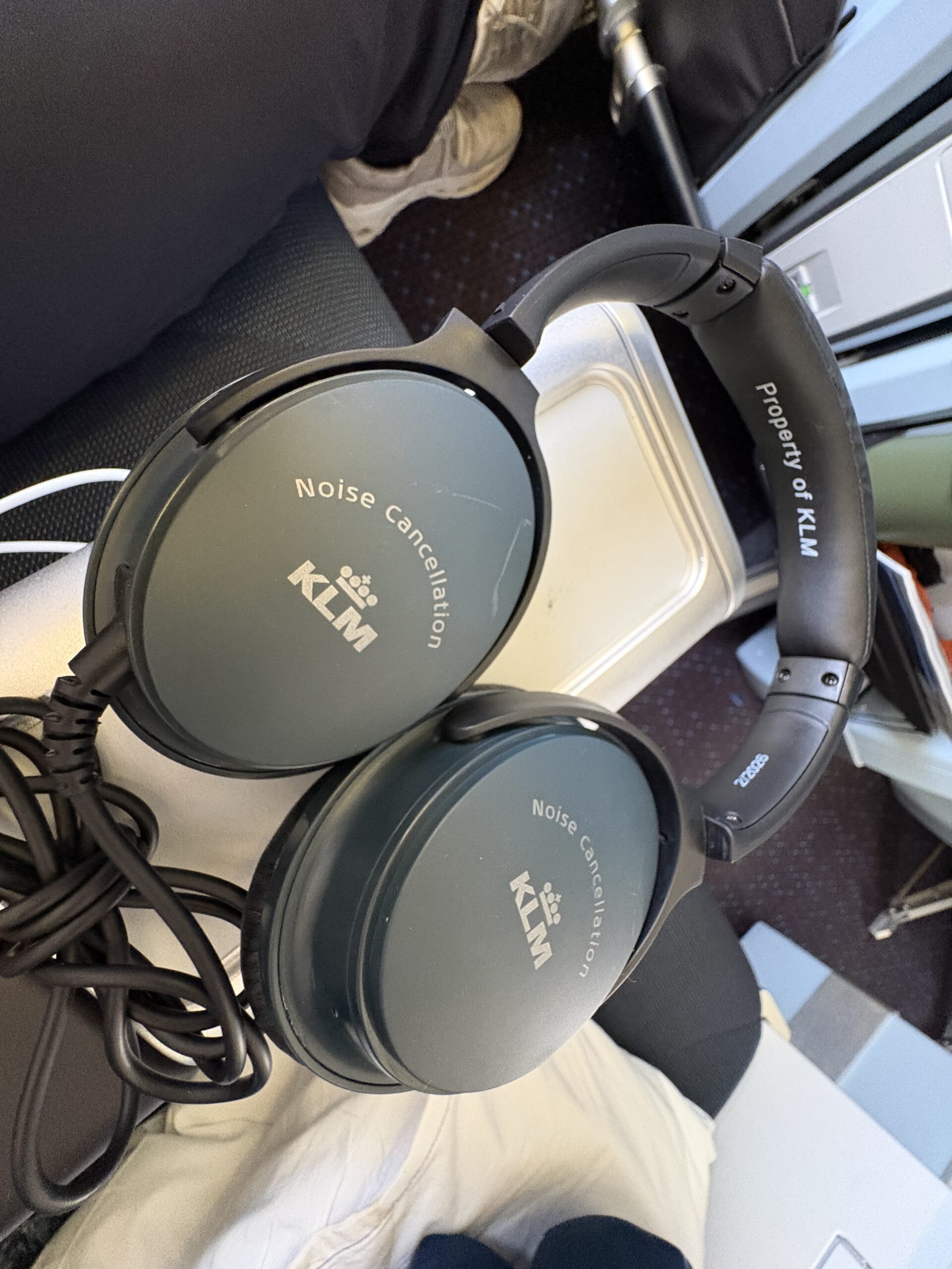 KLM Business Class Review: Solid Service & Food Makes Up for an Average Seat 16 Headphones onboard
