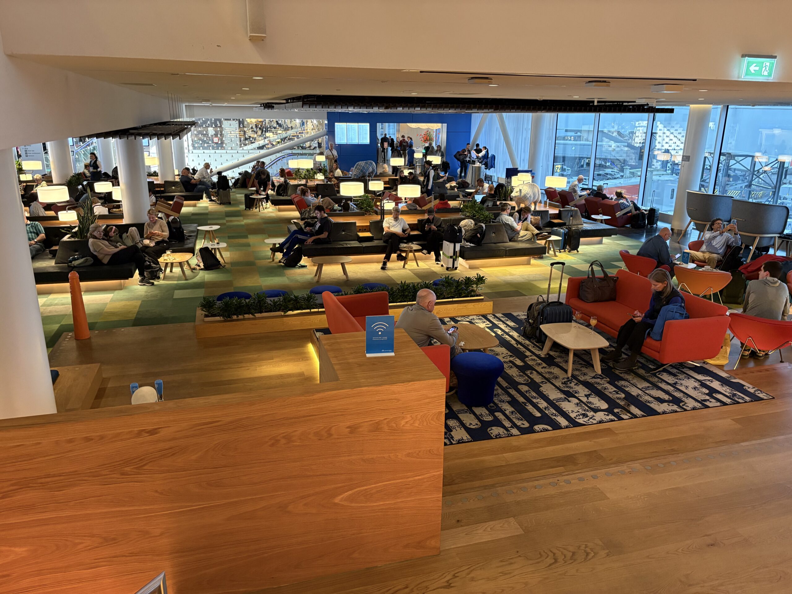 KLM Business Class Review: Solid Service & Food Makes Up for an Average Seat 4 KLM Crown Lounge floor