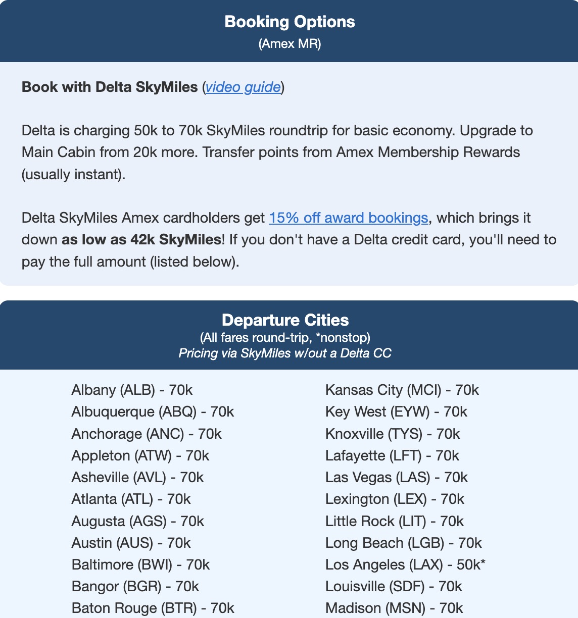 Melbourne SkyMiles flight deal