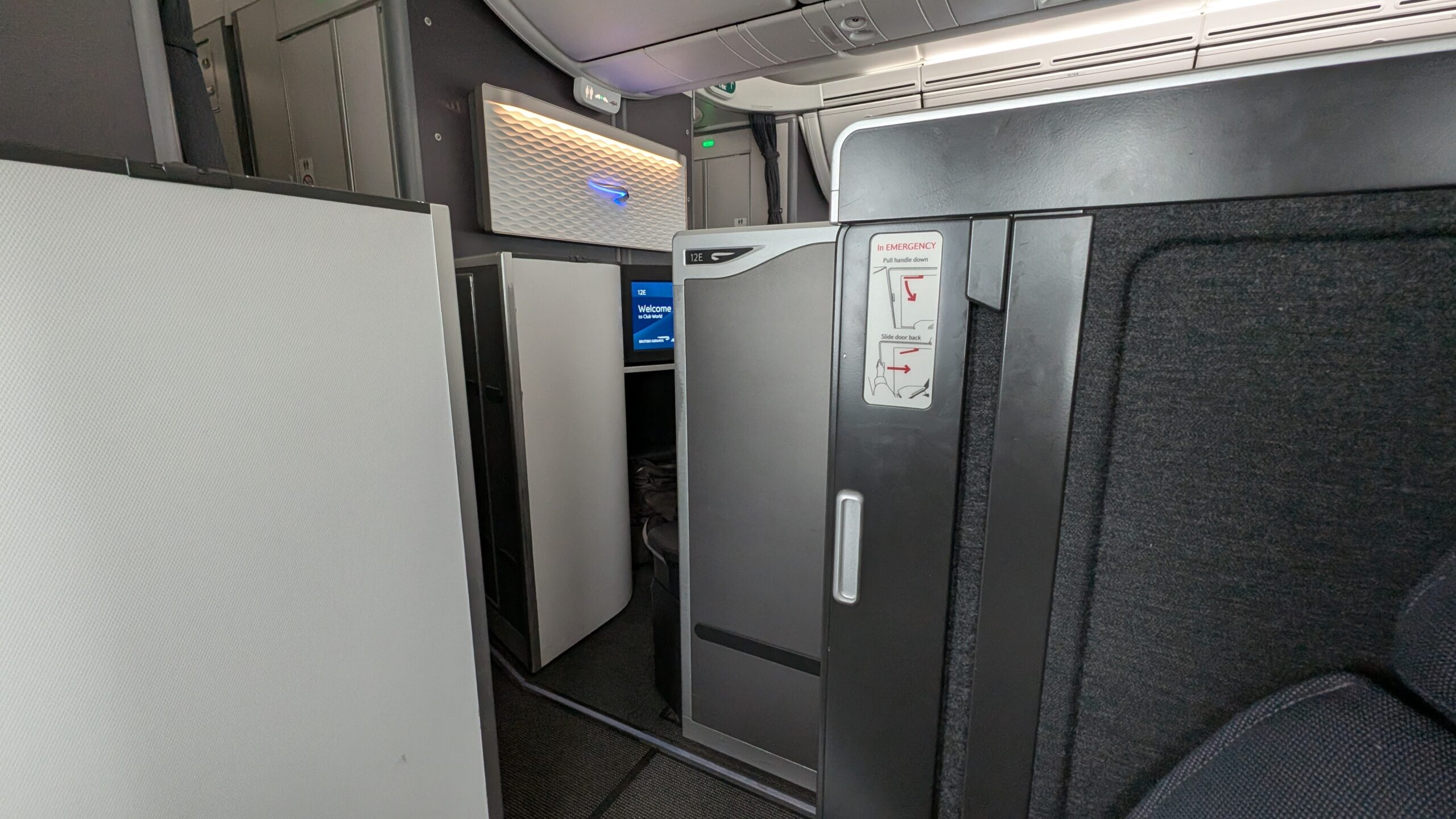Fine ... But Mostly Forgettable: British Airways Club Suites Review on the Boeing 787-10 33 British Airways Club Suite door