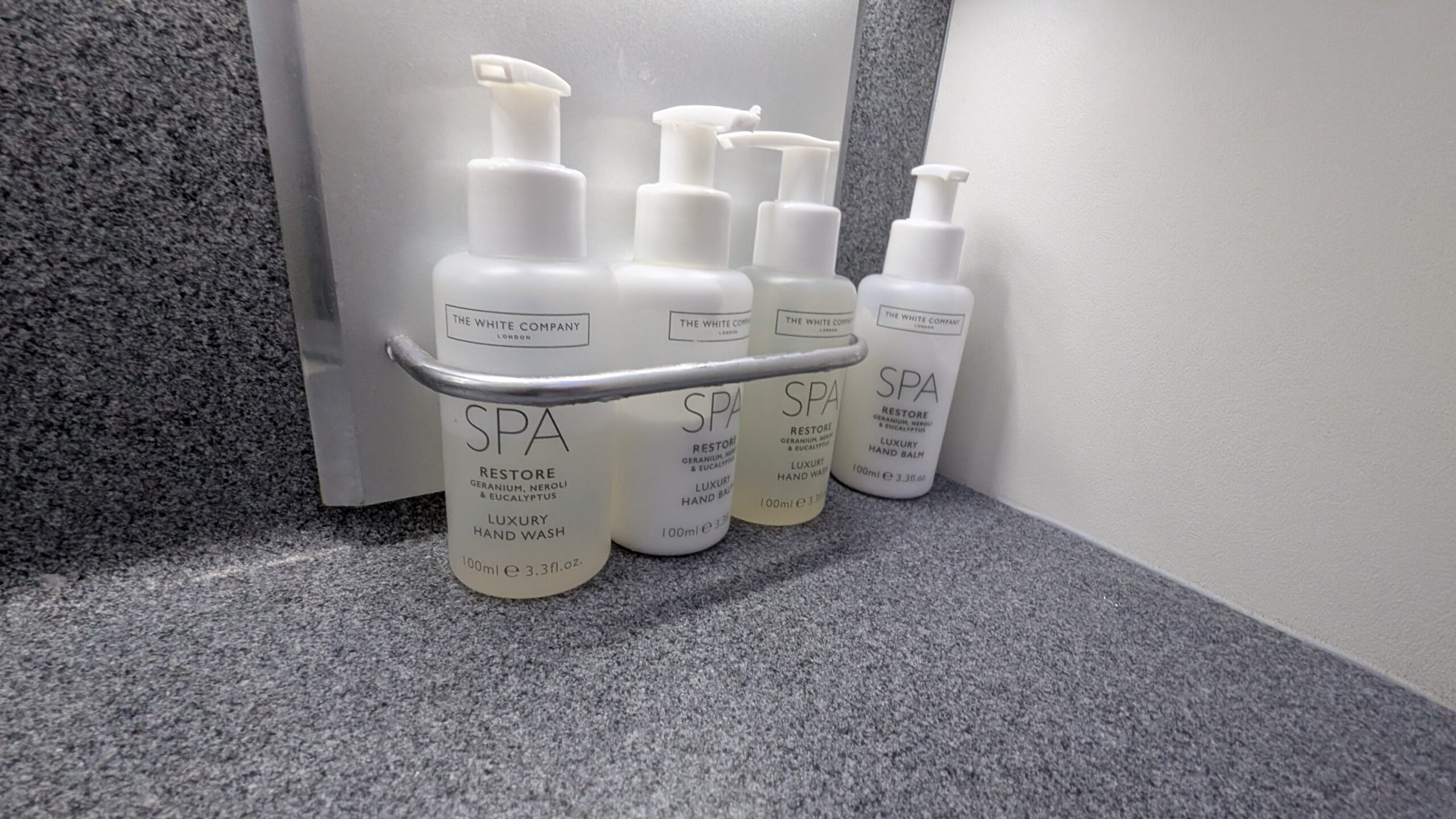 Fine ... But Mostly Forgettable: British Airways Club Suites Review on the Boeing 787-10 21 British Airways business class soap and moisturizer from The White Company