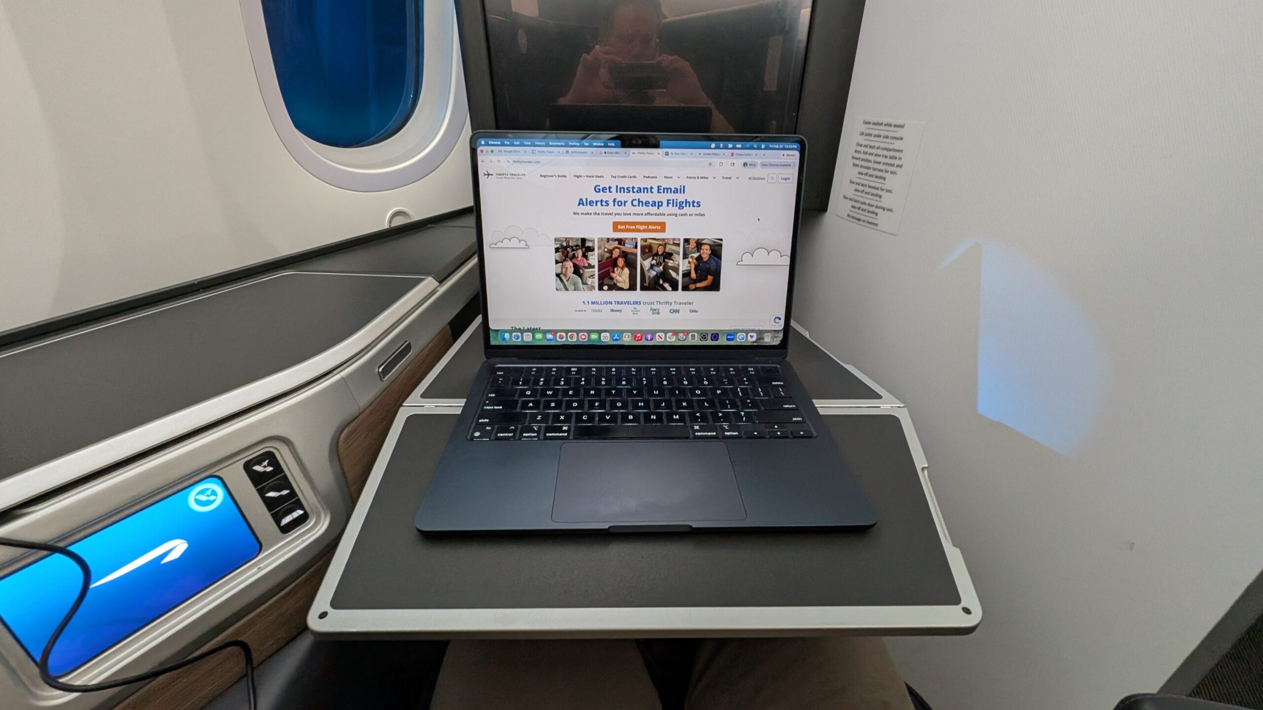 Fine ... But Mostly Forgettable: British Airways Club Suites Review on the Boeing 787-10 35 British Airways club suites tray table with laptop