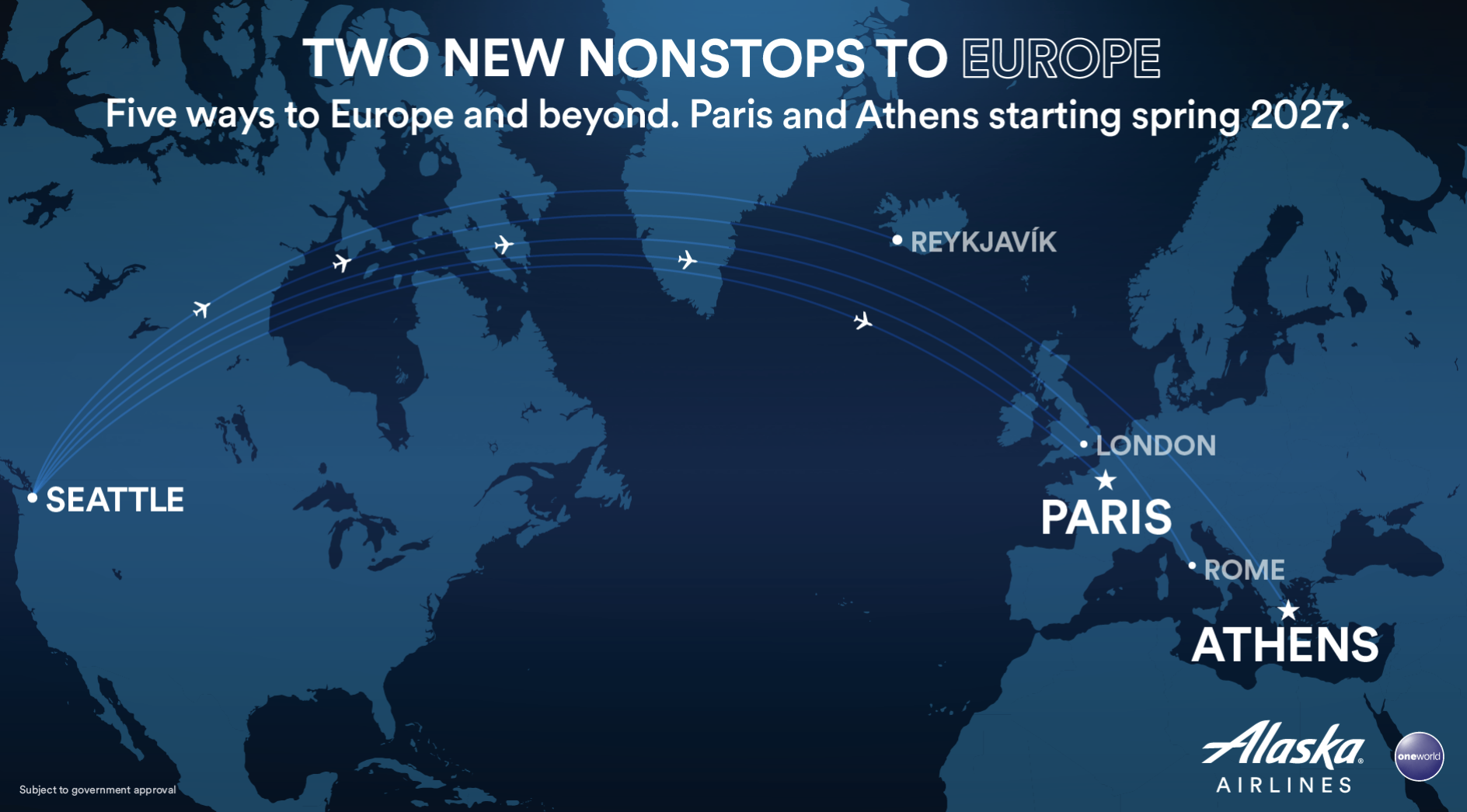 Alaska Expands Over to Europe with New Athens, Paris Routes 1 Alaska Airlines routes to Europe in 2027