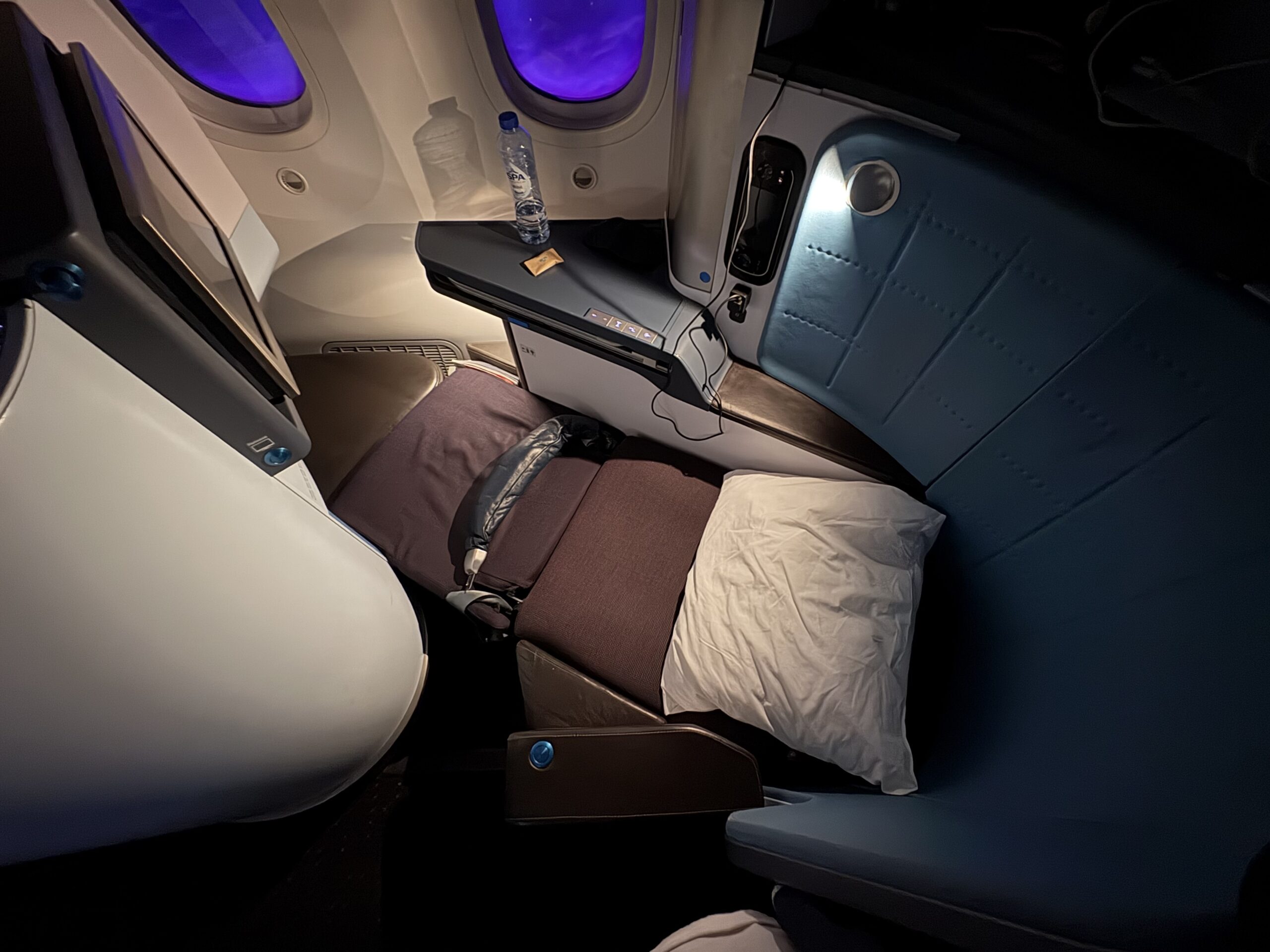 KLM Business Class Review: Solid Service & Food Makes Up for an Average Seat 14 Sleep mode onboard