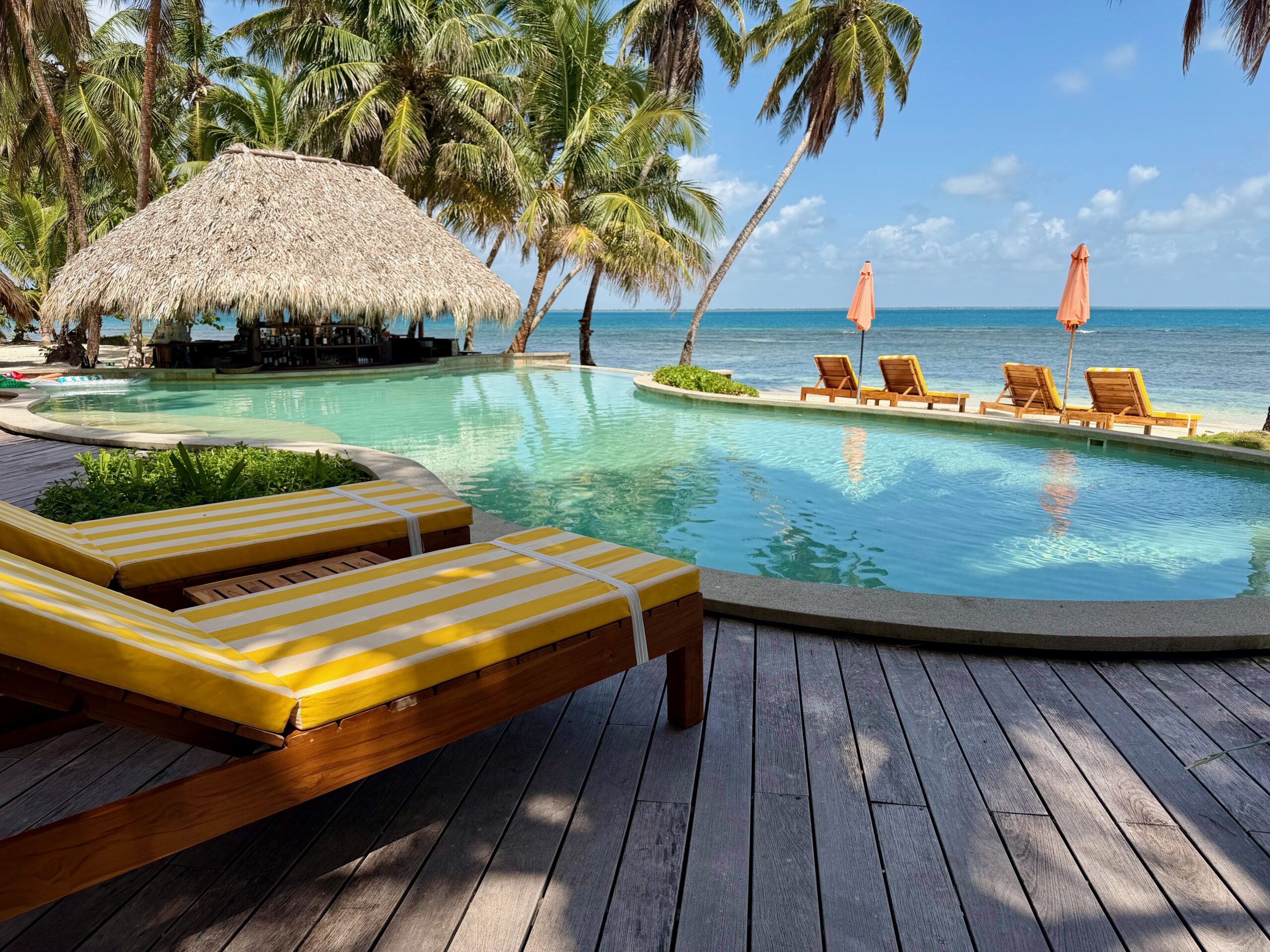Calala Island Review: Is Hilton's Private-Island Splurge Worth 240K Points a Night? 8 Pool with lounge chairs at Calala Island