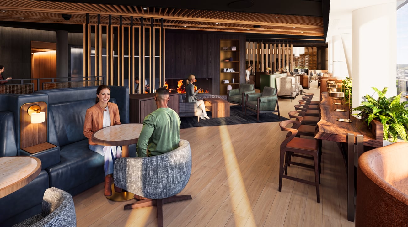The Extra Mile, Sept. 29: An Easy $80, New Lounges & Last Call for September Credits! 4 airport lounge rendering