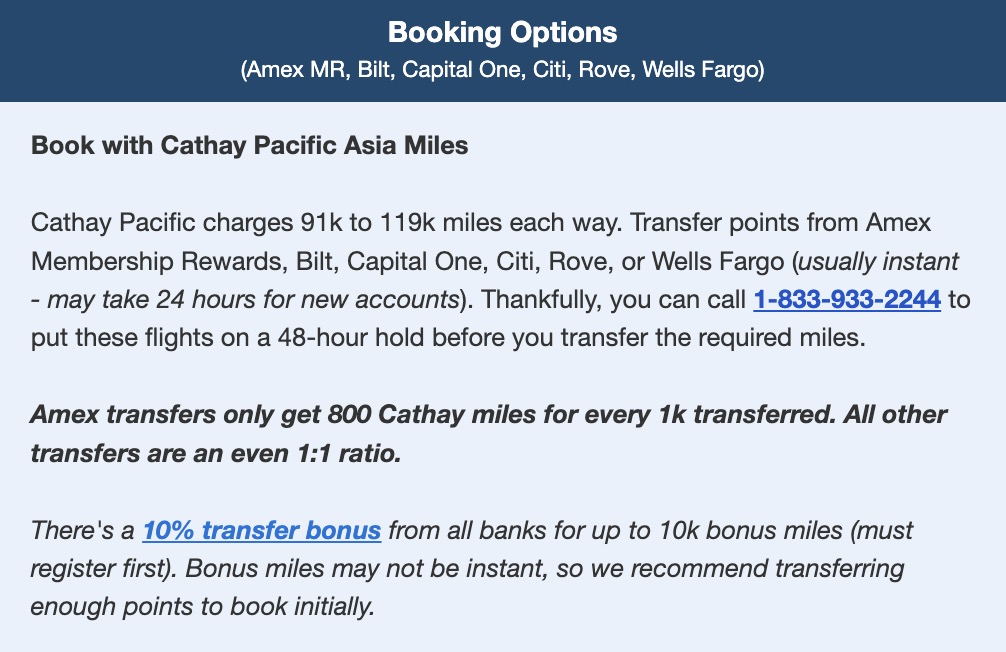 Want to Fly Biz Class with Points? It's a Lot Easier With These Lesser-Known Airlines 11 Cathay Pacific business class flight booking