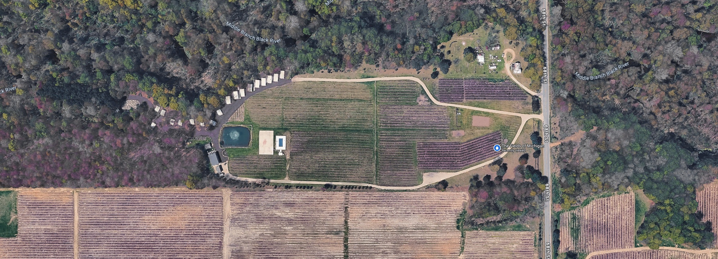 The Fields of Michigan: An Upscale, But Wholesome Glamping Stay Using Hyatt Points 16 Satellite look at the property
