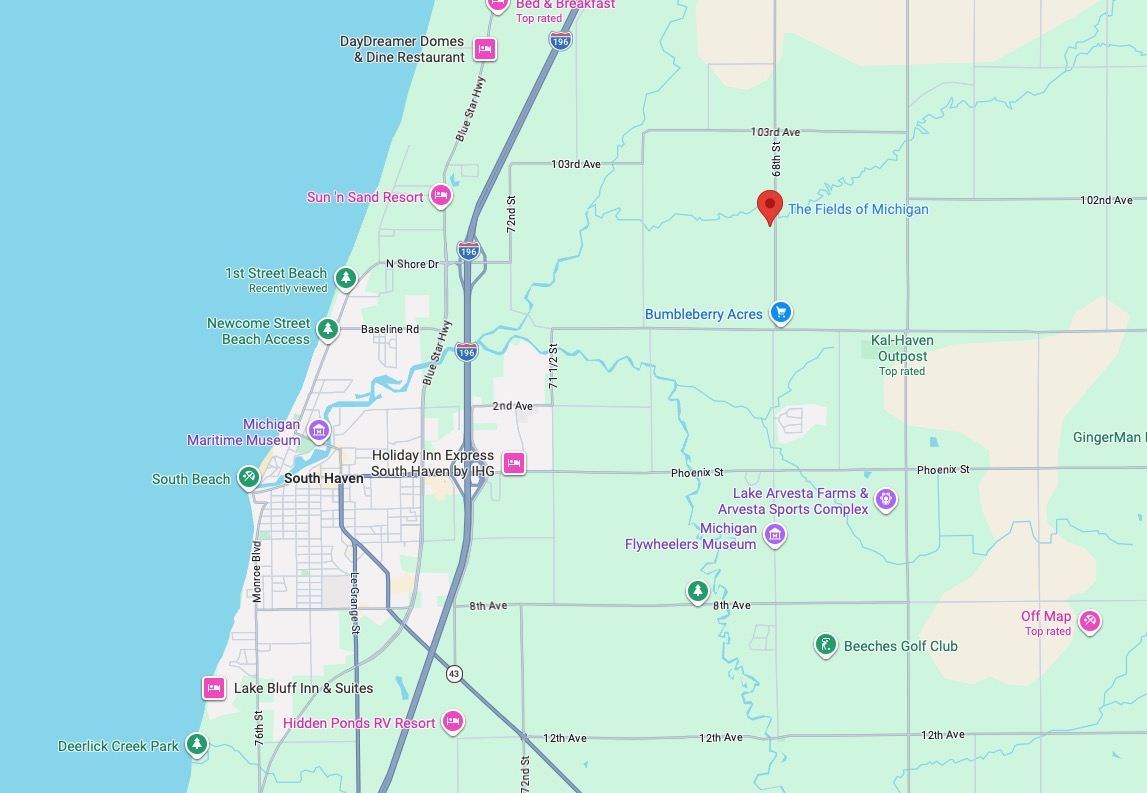 The Fields of Michigan: An Upscale, But Wholesome Glamping Stay Using Hyatt Points 5 Fields of Michigan map