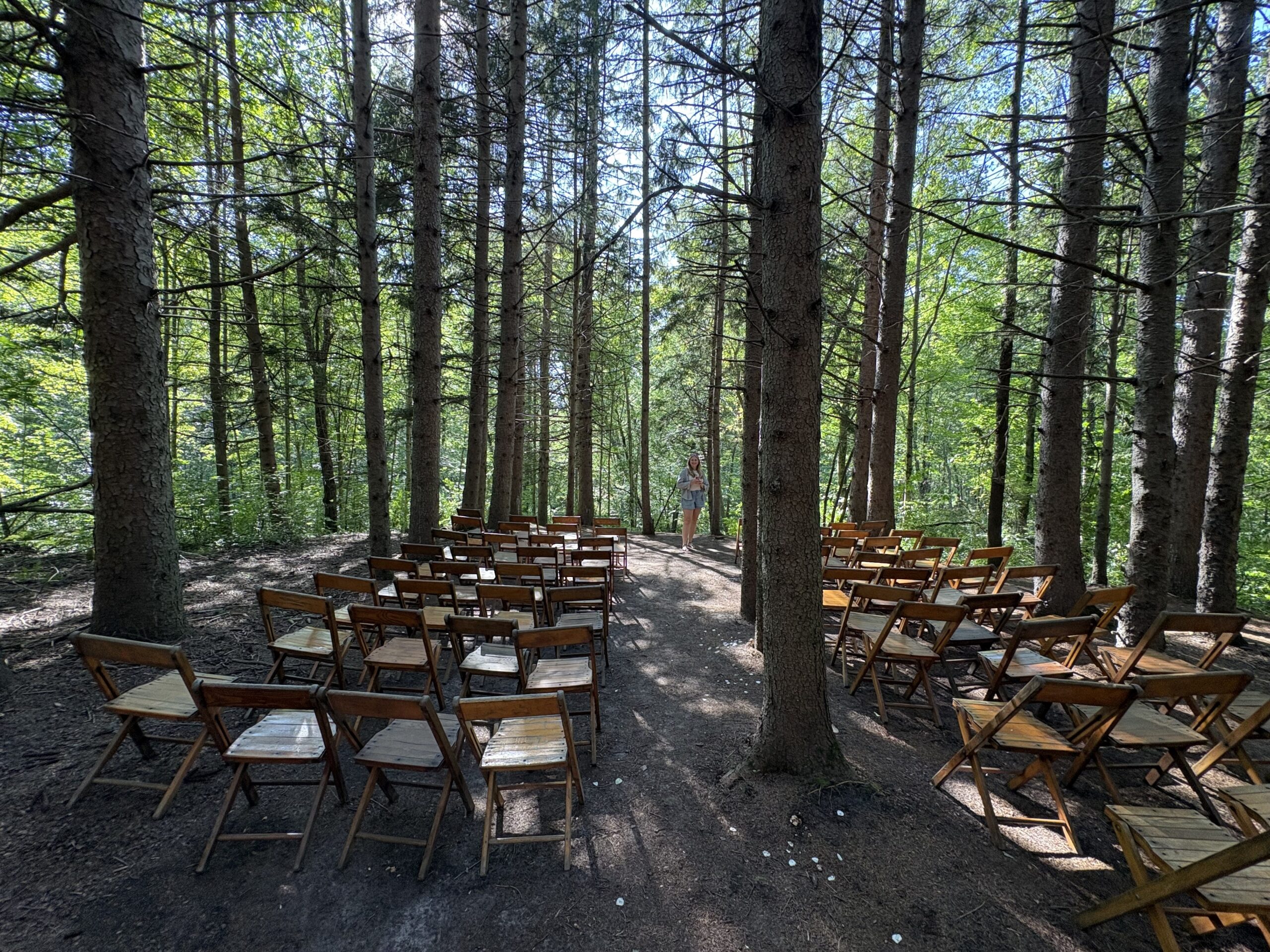 The Fields of Michigan: An Upscale, But Wholesome Glamping Stay Using Hyatt Points 26 Wedding area at a Michigan glamping campsite
