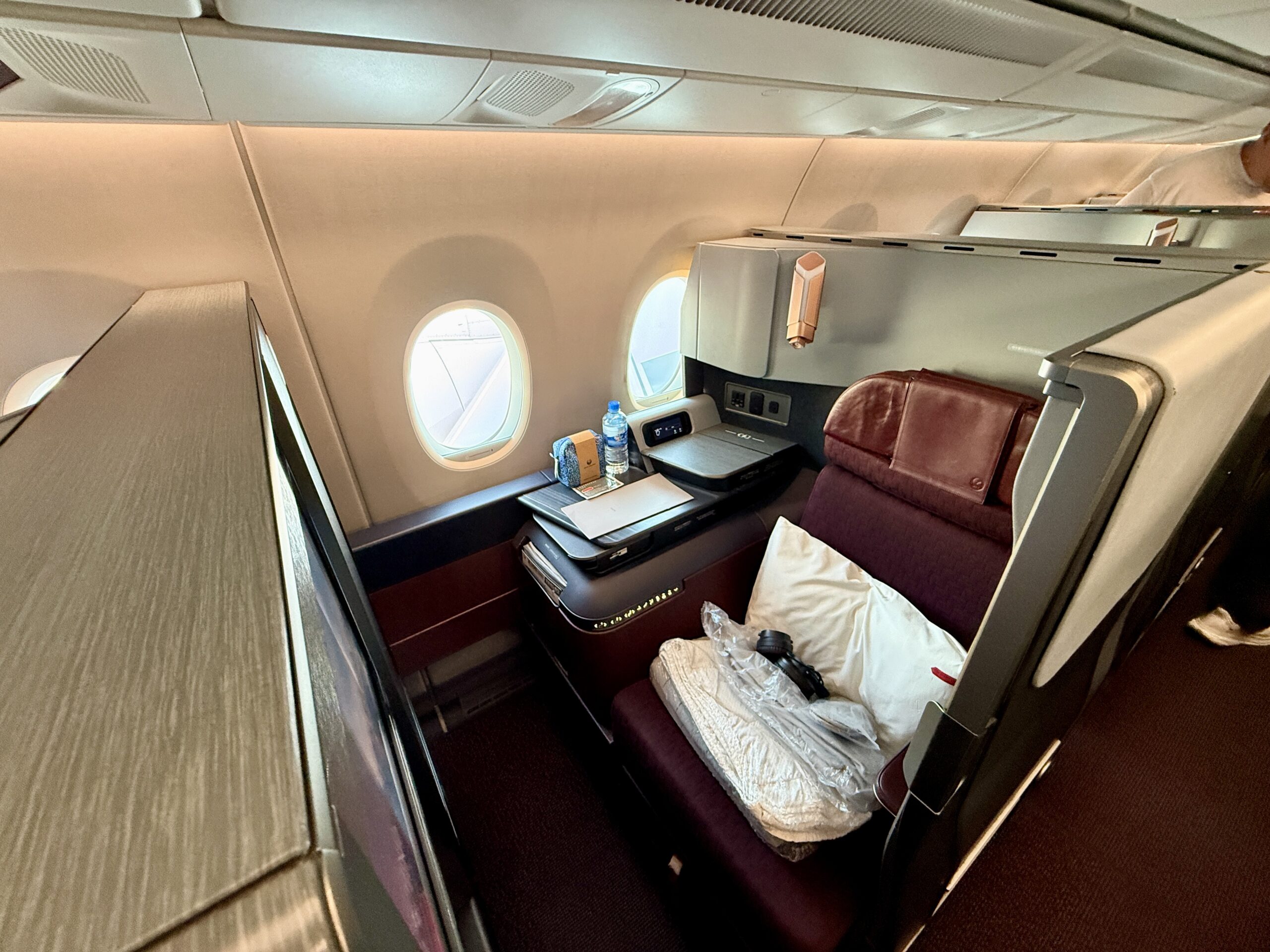 A 5-Star Flight to Tokyo: JAL's New A350 Business Class Suites 50 business class seat with bedding and amenities