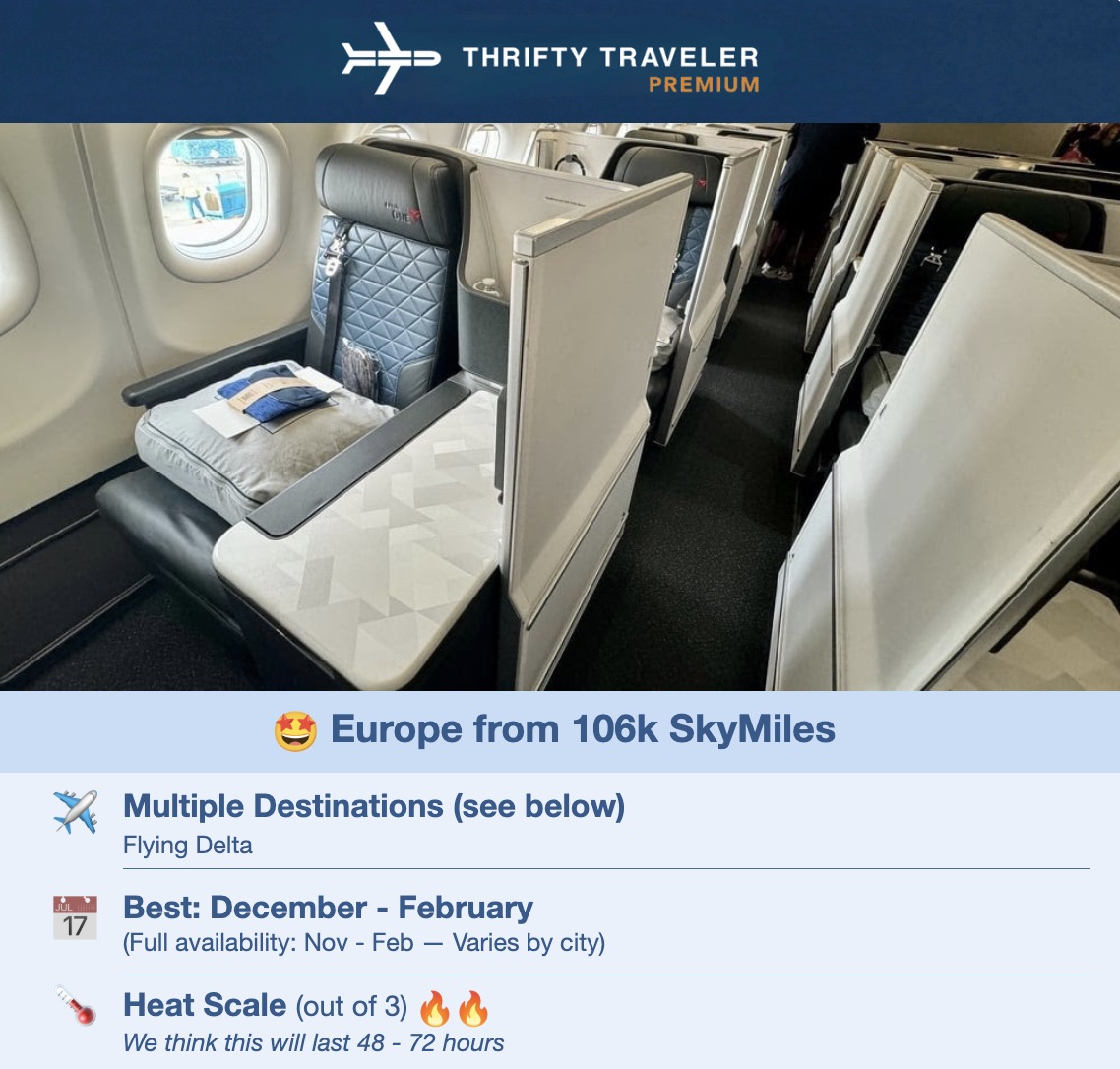 The Rarest Biz Class Award Deals (West Coast to Europe) Are Back in a Big Way 1 Delta One to Europe