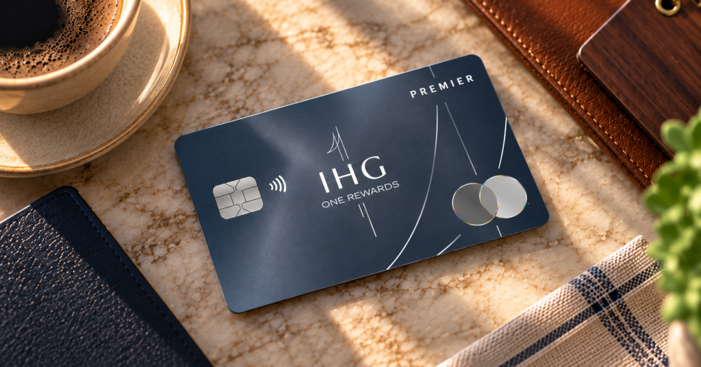 Chase Refreshes IHG Cards With Higher Fees, More Perks & New Premium Card 2 IHG Premier Card on a table with a coffee cup