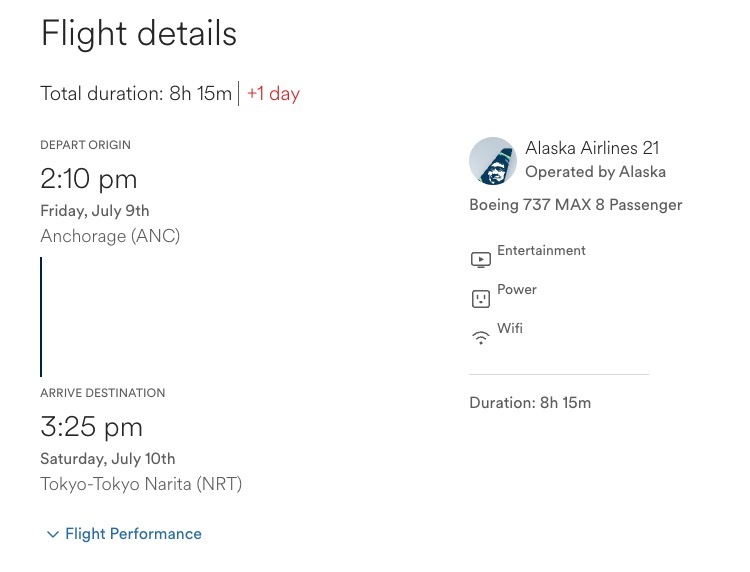 Alaska Launches Anchorage to Tokyo Flights ... on a Single-Aisle 737 MAX 8! 3 Alaska Airlines Anchorage to Tokyo