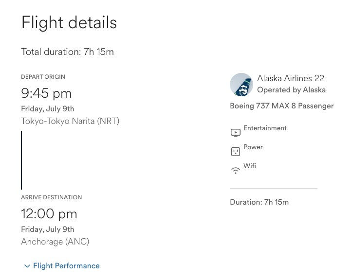 Alaska Launches Anchorage to Tokyo Flights ... on a Single-Aisle 737 MAX 8! 4 NRT to ANC airfare
