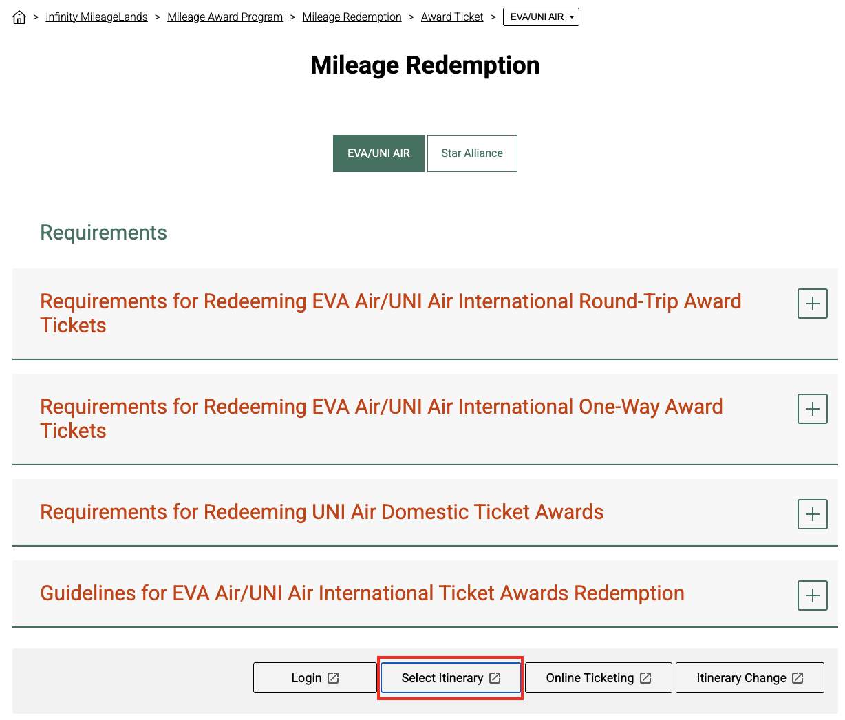 How to Book Flights with EVA Air Miles ... & Save Big on Lie-Flat Seats to Asia 7 navigating to EVA search page