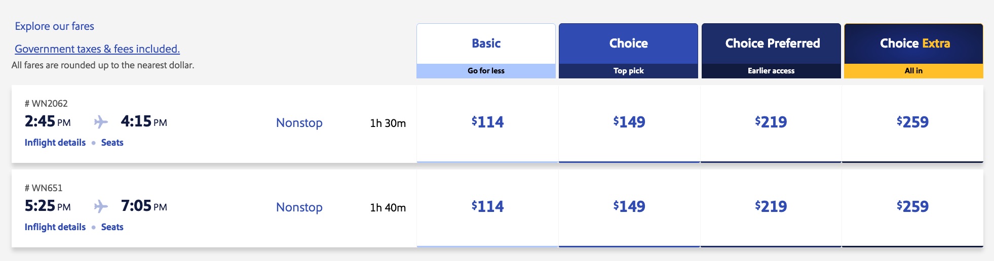 Airlines Are Charging More than Ever to Avoid Basic Economy 3 southwest fare options nashville to chicago