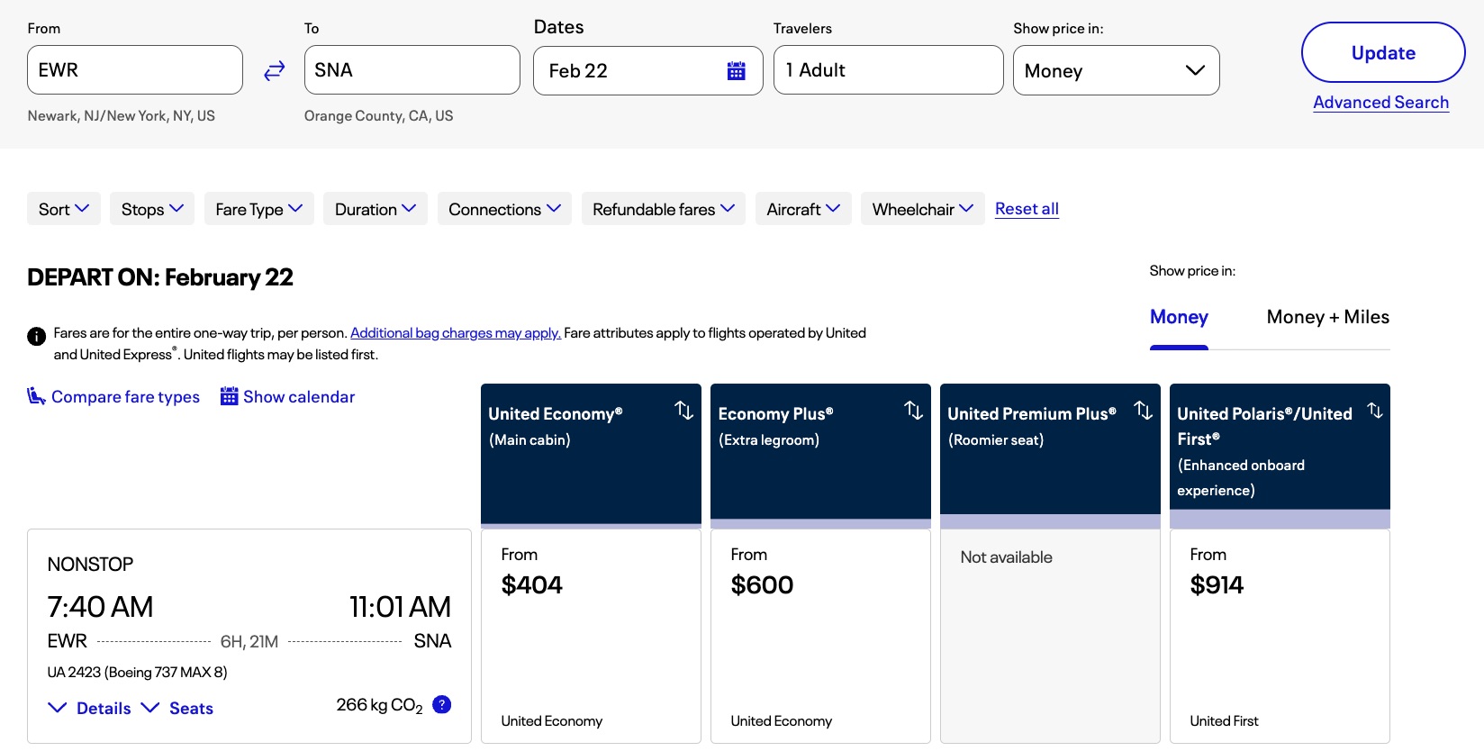 Exclusive: A Year After Uproar, United & Especially AA Continue Charging Solo Flyers Higher Fares 4 united flight from newark to santa ana for two passengers